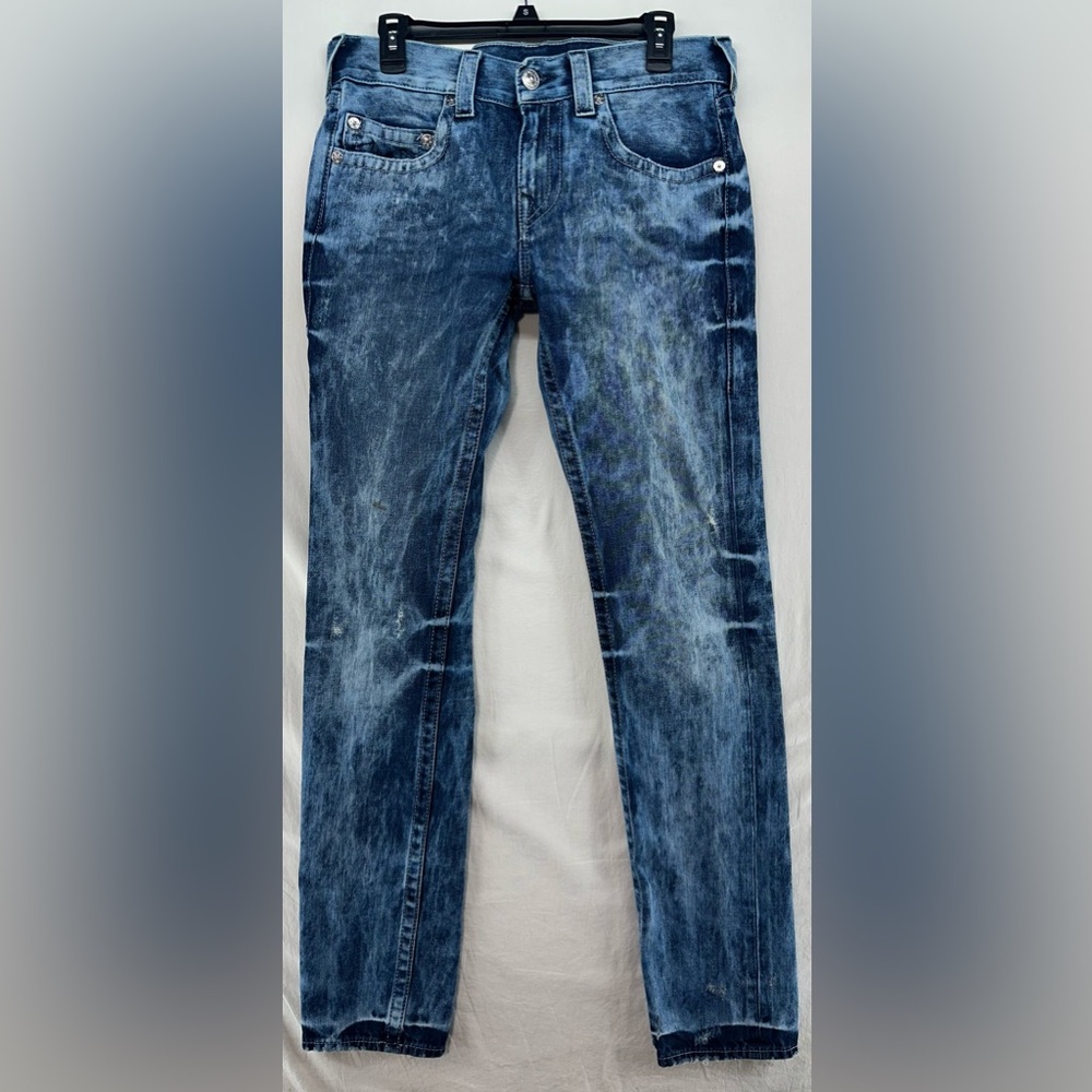 True Religion Jeans Skinny Acid Wash Denim Mens Size 30